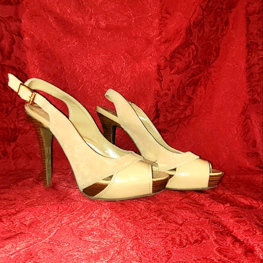 BCBGeneration PL-ALCOA PEEP-TOE SLINGBACK PLATFORM